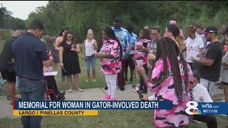 Memorial for Pinellas County woman in gatorinvolved death [upl. by Killie538]