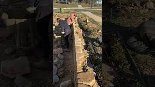 Creating an amazing Sandstone retaining wall canberra stonemason stonewalling [upl. by Nytsirhc]