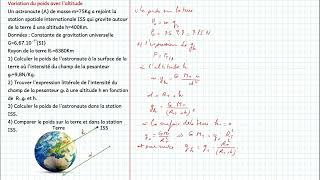 Variation du poids avec laltitude [upl. by Siravrat181]