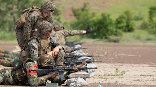 US Army and Marines conduct marksmanship training with Ghana Armed Forces soldiers African Lion 23 [upl. by Yoho136]