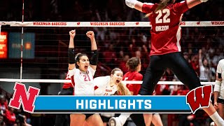 Nebraska at Wisconsin  Highlights  Big Ten Volleyball  Nov 24 2023 [upl. by Ennoid]