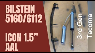 Bilstein 5160 amp 6112  Icon Add a Leaf Install 4K  3rd Gen Tacoma Build Part 1 [upl. by Etat]