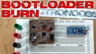 Burn bootloader to ATmega328p AU with Arduino NANO [upl. by Ayekal7]