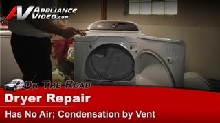 Whirlpool Dryer Repair  Has No Air Condensation By Vent  Belt [upl. by Inimak]