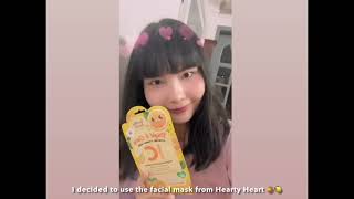 Bright amp Glowy Orange Vitamin Mask from Hearty Heart 🍊🧡✨ youtuber minivlog facemask skincare [upl. by Navap]