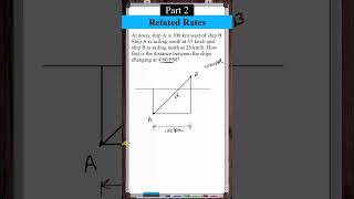 Related Rates  Part 2  Determine the rate of change of the distance between 2 boats [upl. by Nirak]