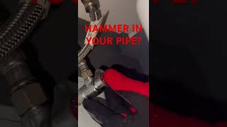 Water hammer sound when Faucet pressure changes quickly  How to limit pressure with shutoff valve [upl. by Rainwater960]