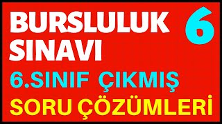 6Sınıf Bursluluk Sınavı Çalışma Konu ve Soru Çözümleri 6 [upl. by Artek]