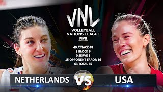 Netherlands vs USA  Womens VNL 2024 [upl. by Ahseele785]