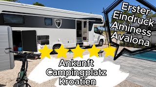 Ankunft am Campingplatz Aminess Avalona auf Pag amp Erster Eindruck [upl. by Ellene315]