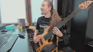 Beyond Creation  Omnipresent Perception FRETLESS BASS COVER Old 2019 [upl. by Fates]