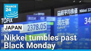 Asian stocks collapse Nikkei tumbles past Black Monday milestone • FRANCE 24 English [upl. by Ashti]