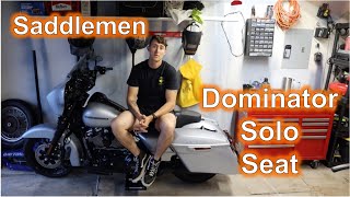 Saddlemen Dominator Solo Seat \\ install and review [upl. by Hnamik515]