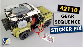 Gearbox sticker fix for the LEGO Technic 42110 Land Rover Defender [upl. by Lemaceon545]