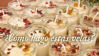 DIY VELAS DE CERA DE SOJA con cristales y aceites esenciales  Velas aromáticas de amor y abundancia [upl. by Anaeli]