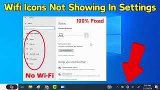 Wifi Icon not Showing in Settings  Not Connected  Not connections are Available  Wifi Missing [upl. by Essirahs]