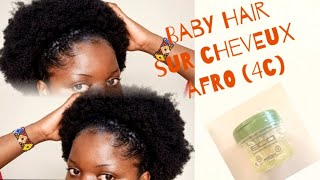 Comment faire ses baby hair sur cheveux crépus 4c mini chignon cheveux afro ❣️❣️❣️ [upl. by Eelyak894]