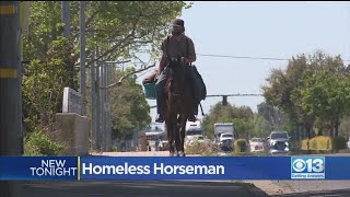 Homeless Horseman Walking The Streets Of Lodi [upl. by Namas]