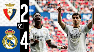 Osasuna 24 Real Madrid  HIGHLIGHTS  LaLiga 202324 [upl. by Nekial128]