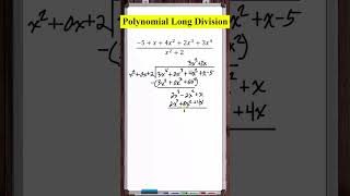 Polynomial Long Division  5x4x22x33x4x22 [upl. by Dnilazor860]