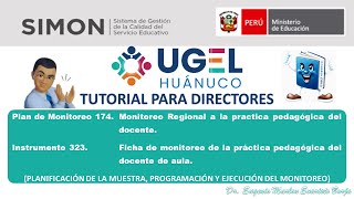 SIMON PM174 MONITOREO REGIONAL A LA PRACTICA PEDAGÓGICA DEL DOCENTE Instrumento 323 [upl. by Ruyam]