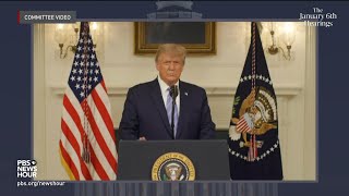 WATCH In outtake of speech after Jan 6 attack Trump didn’t want to say ‘election is over’ [upl. by Einaej]