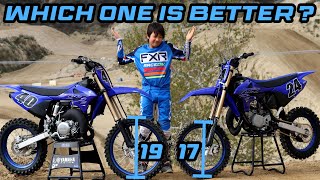 2022 Yamaha YZ85  Large wheel versus small wheel  How to choose [upl. by Elfstan]