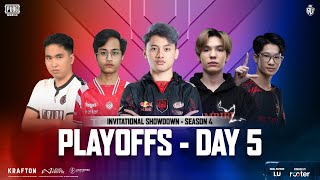 ID PUBG MOBILE RUTHLESS INVITATIONAL SHOWDOWN S4 PLAYOFFS DAY 5 FT BTR AE TALON VPE RRQ [upl. by Latricia]