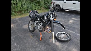 Trying out my new front tire Anakee Wild on my DRZ400S [upl. by Jenkel]