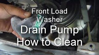 Front Load Washer Repair  Not Draining or Spinning  How to Unclog the Drain Pump [upl. by Enived]