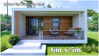 Beautiful modern tiny house design 6m x 5m  Box type house design [upl. by Mount]