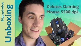 Zelotes Mouse Gaming 5500 dpi  Unboxing Español [upl. by Kashden]