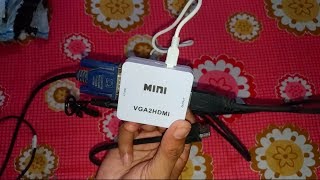 VGA 2 HDMI Converter with Audio input review in Hindi [upl. by Ahsita]