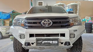 RIVAL ALUMINUM FRONT BUMPER INSTALLED ON TOYOTA HILUX J [upl. by Cattima]