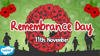 What is Remembrance Day in the UK  11th November  Poppy Day [upl. by Queena]