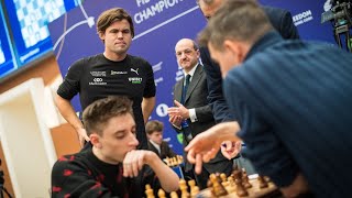 The game that made Magnus Carlsen the World Blitz Champion 2023  Carlsen vs Aronian [upl. by Xel745]