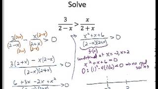 Solve Rational Inequality Symbolically 3 [upl. by Sukramed]