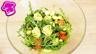 Schneller Tortellini Rucola Salat für die Mittagspause  Leckerer Salat  Vorbereiten amp Mitbringen [upl. by Filemon]