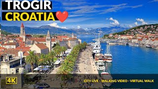 4K Trogir Croatia 2023❤️ Walking Tour  City Center  Old Town [upl. by Hamish]