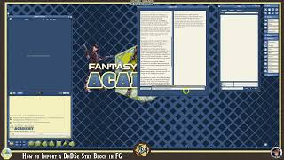 FG 5e NPC Stat Block Importer 5e Rule Set FG v 458 [upl. by Akerue579]