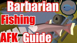 OSRS  Barbarian Fishing  AFK  Training  Quick Guide [upl. by Ahsehat]