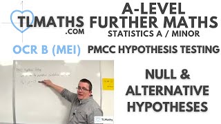 OCR MEI Statistics Minor C PMCC Hypothesis Testing 02 Null amp Alternative Hypotheses [upl. by Enecnarf]