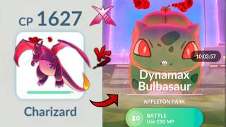 Solo Dynamax BULBASAUR Max Battle With DYNAMAX CHARIZARD in Pokemon GO [upl. by Llered]