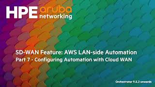 SDWAN Feature Orchestrator AWS Cloud WAN automation configuration and deployment steps [upl. by Nitsid]