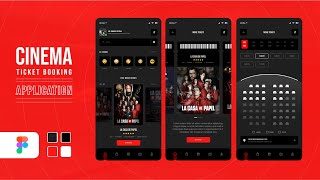 Cinema Ticket Booking App Design  UXUI Design  On Figma  Creative amp Modern Application Designs [upl. by Smaj]