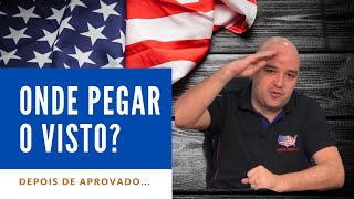 Onde pegar o Passaporte depois que o Visto Americano for Aprovado [upl. by Akcirehs85]