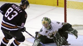 Patrik Stefan misses empty net and Ales Hemsky sends game to OT  Stars VS Oilers  January 4 2007 [upl. by Swayne]