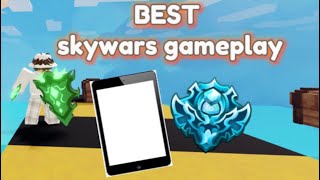 The BEST Mobile Skywars Gameplay… Roblox Bedwars [upl. by Aiksa]