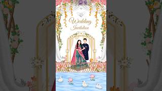 wedding invitation ecard invitationvideo graphicdesign photography shorts shortvideo yt [upl. by Etnom]