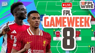 FPL Gameweek 8 Pod  The FPL Wire  Fantasy Premier League Tips 202425 [upl. by Aiseneg722]